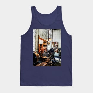 Machinists - Small Lathe in Machine Shop Tank Top